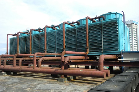  公司为阜新某百货公司冷却塔 噪声与振动提供声学服务